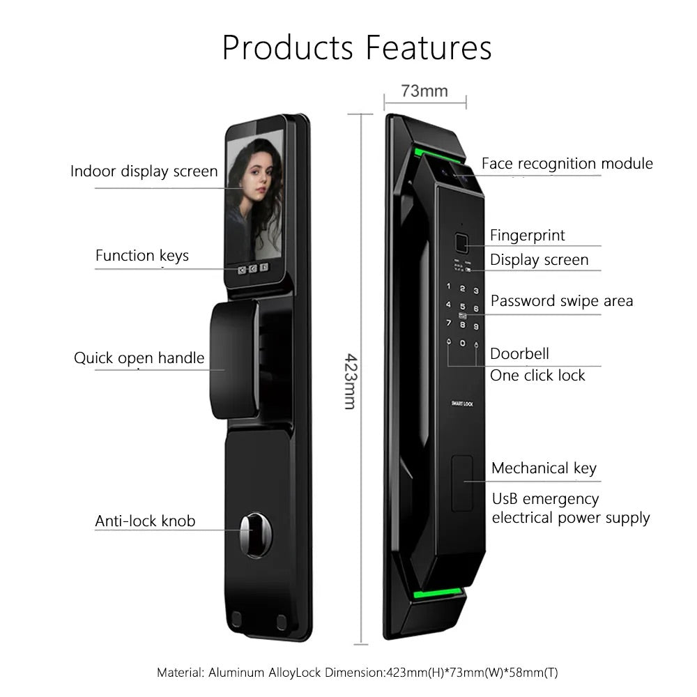 TUYA Smart Door Lock D700 - Fingerprint / Face Recognition