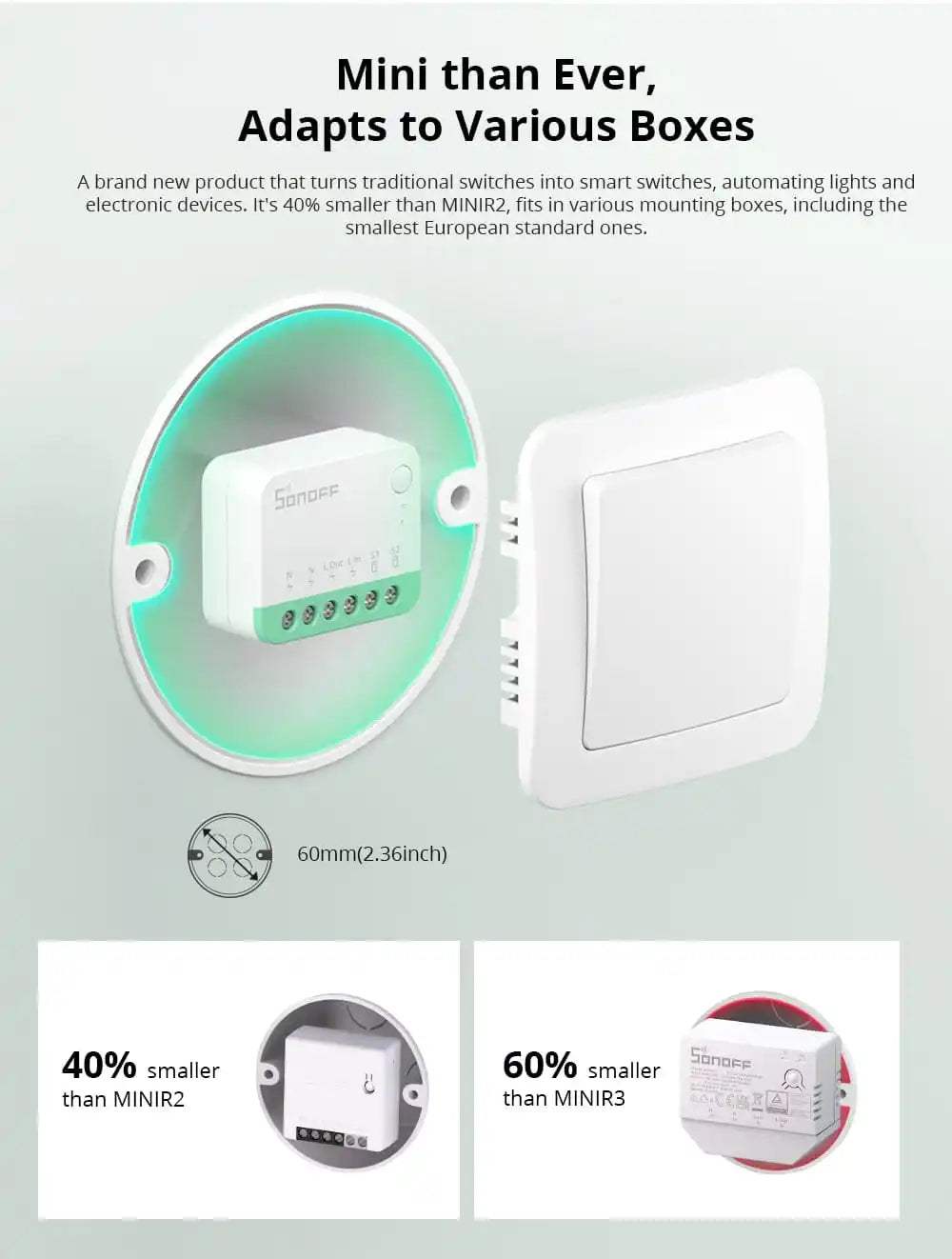 SONOFF MINI Extreme Wi-Fi Smart Switch (Matter-enabled)