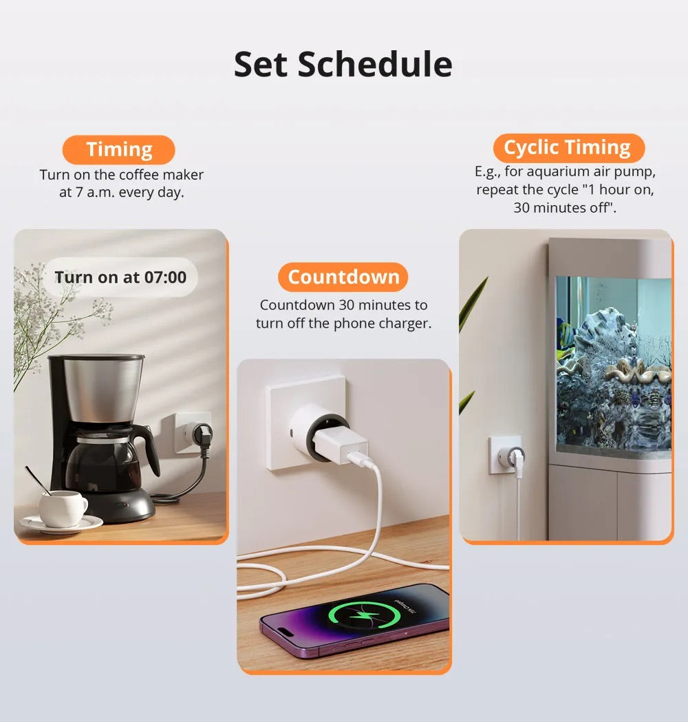 SONOFF S60 iPlug Wi-Fi Smart Plug with Power Monitoring