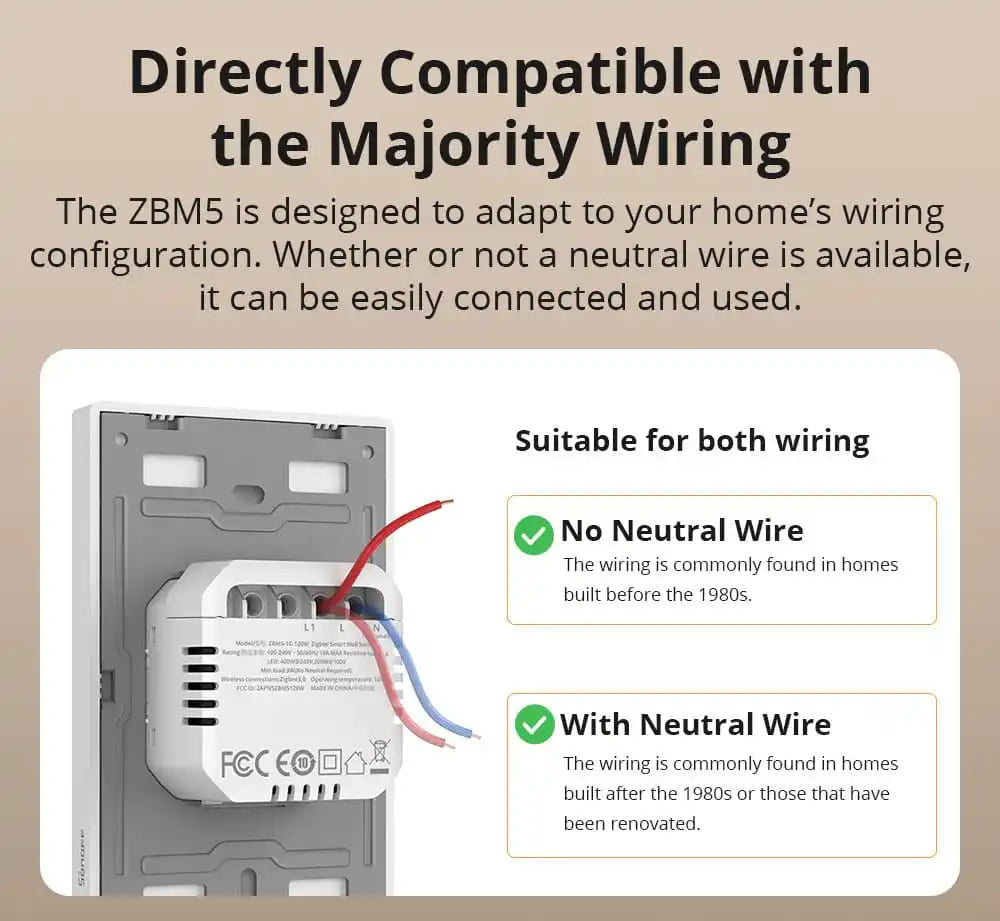 SONOFF SwitchMan Zigbee Smart Wall Switch | ZBM5