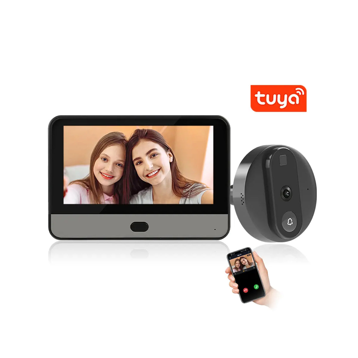 Smart Peephole Camera with 4.3" Display