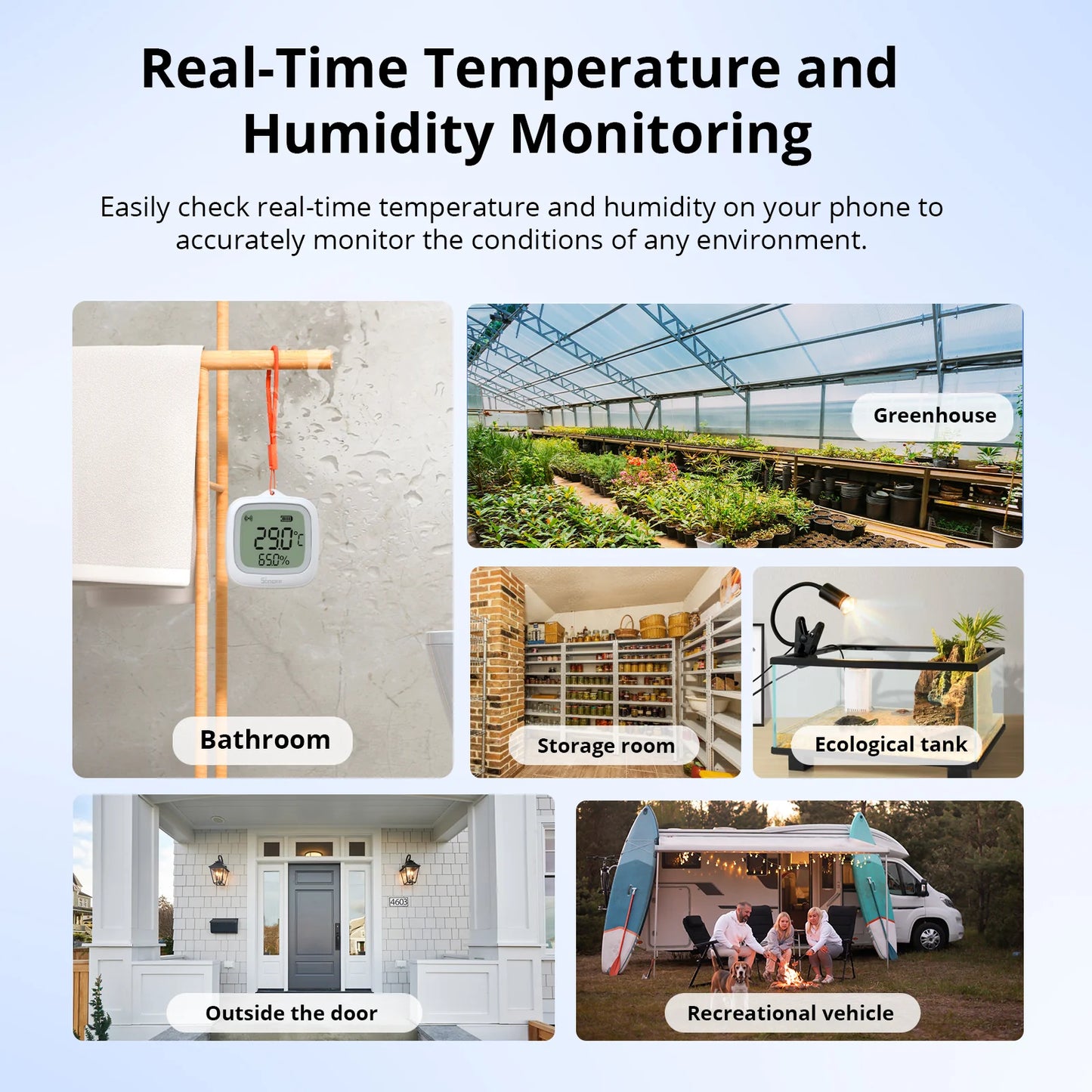 SONOFF SNZB-02WD IP65 Zigbee LCD Smart Temperature Humidity Sensor