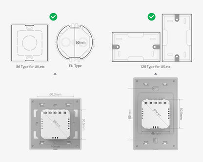 SONOFF TX Ultimate Smart Touch Wall Switch - 120