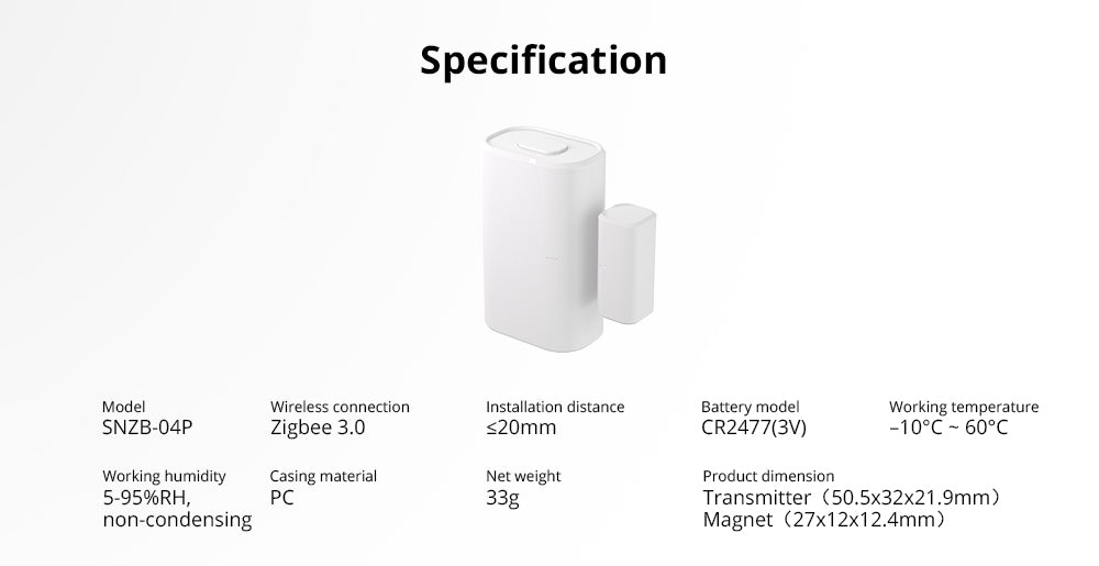 SONOFF Zigbee Door Window Sensor | SNZB-04P