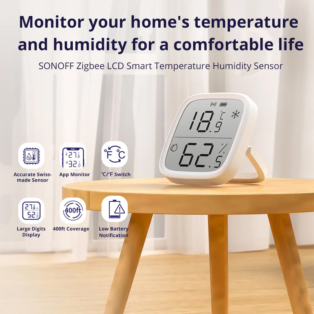 SONOFF SNZB-02D Zigbee LCD Smart Temperature Humidity Sensor