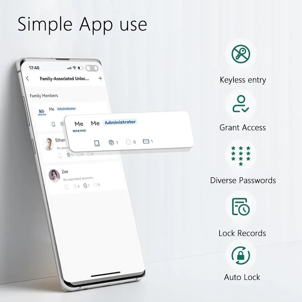 TUYA Smart Door Lock D700 - Fingerprint / Face Recognition