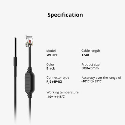 SONOFF WTS01 Waterproof Temperature Sensor