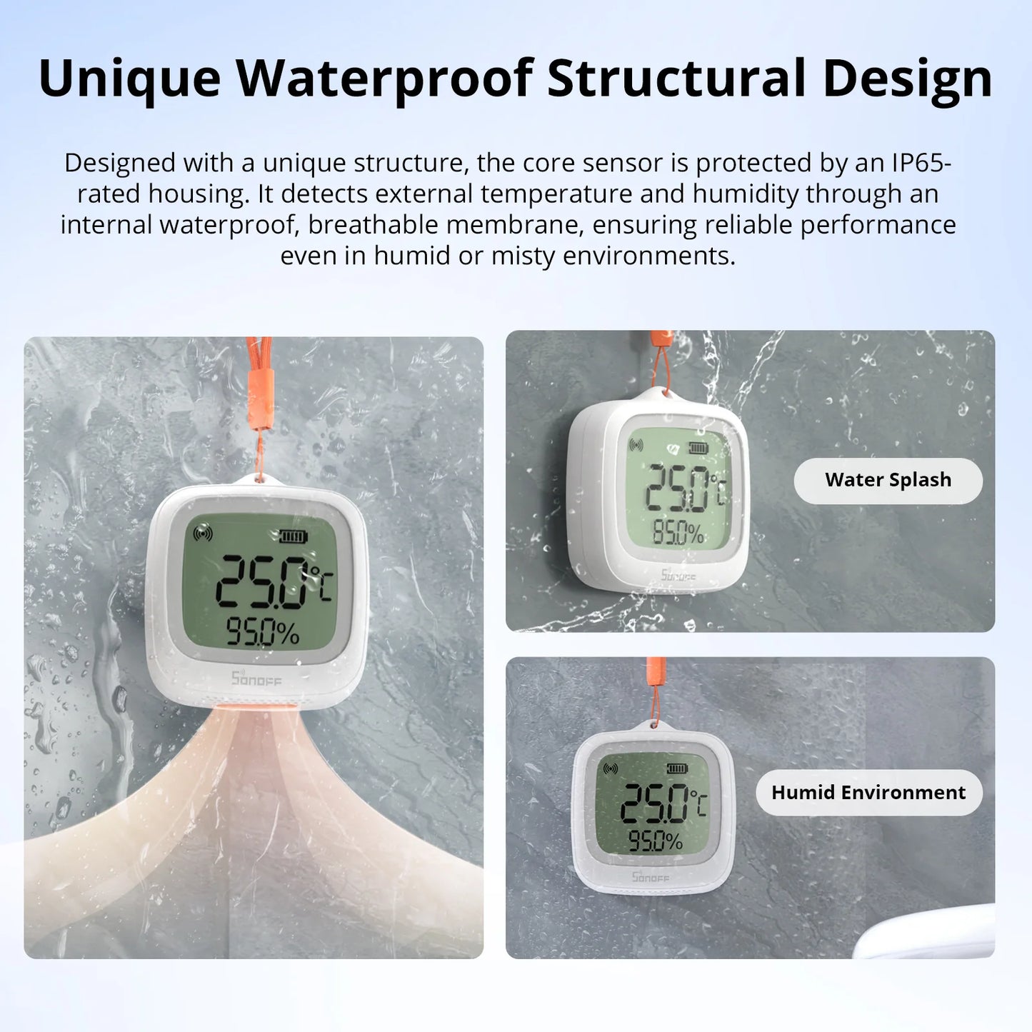 SONOFF SNZB-02WD IP65 Zigbee LCD Smart Temperature Humidity Sensor