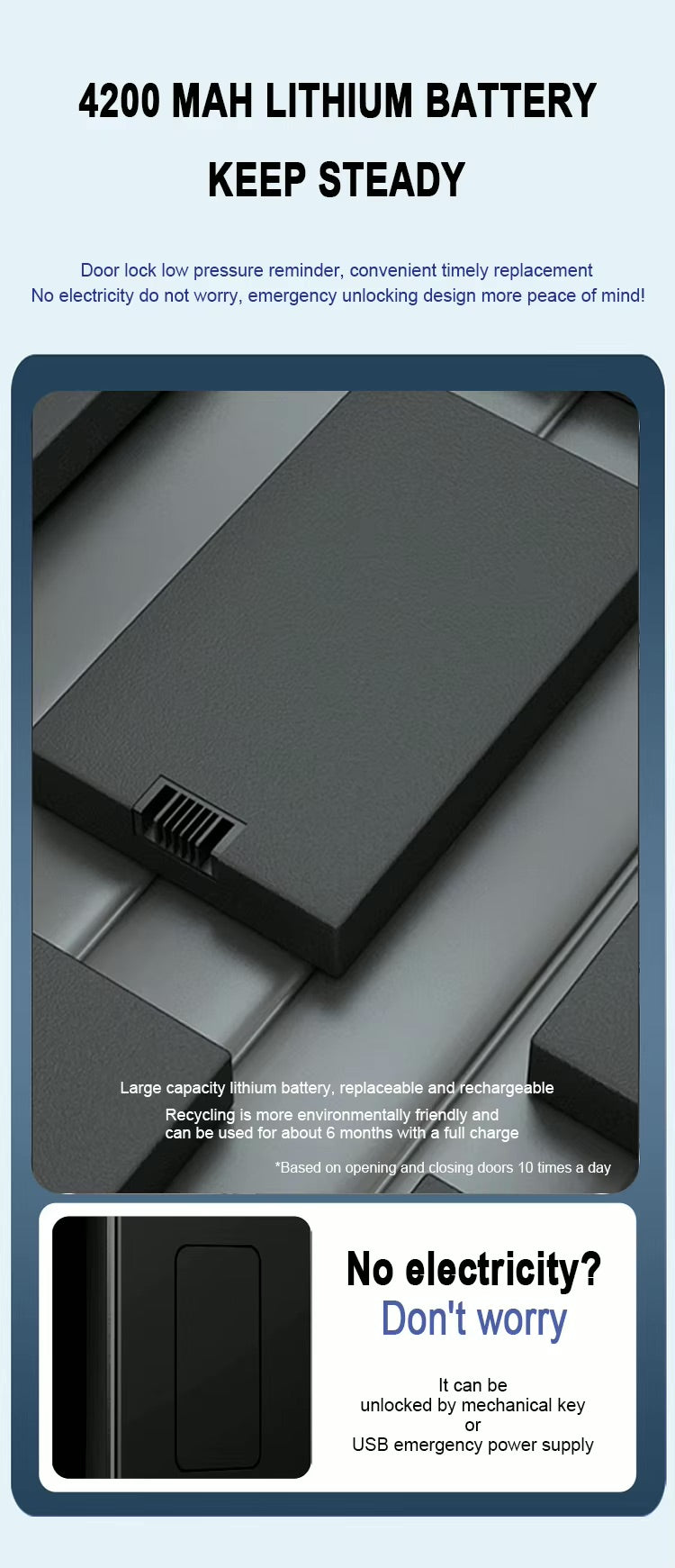 TUYA Smart Door Lock D700 - Fingerprint / Face Recognition