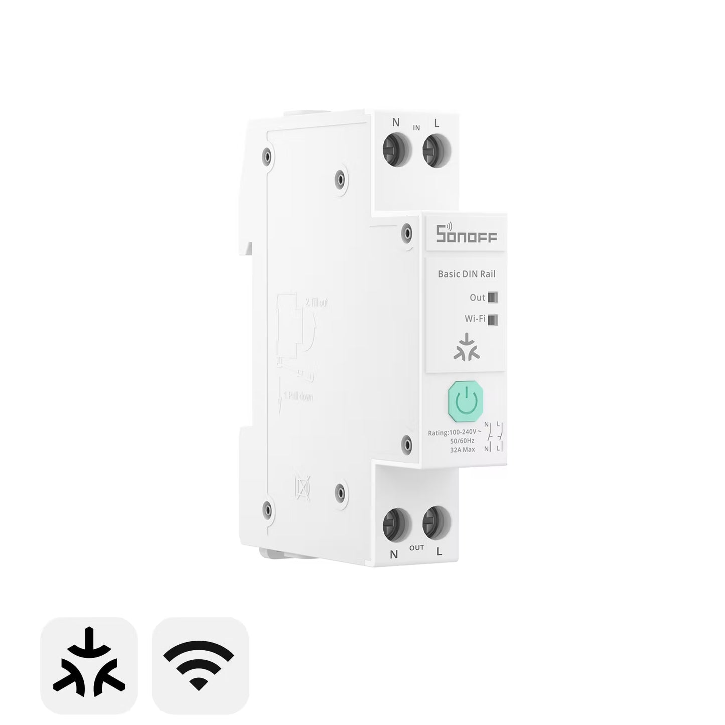 SONOFF Basic DIN Rail Matter Over WiFi Smart Switch | BASIC-1GSP