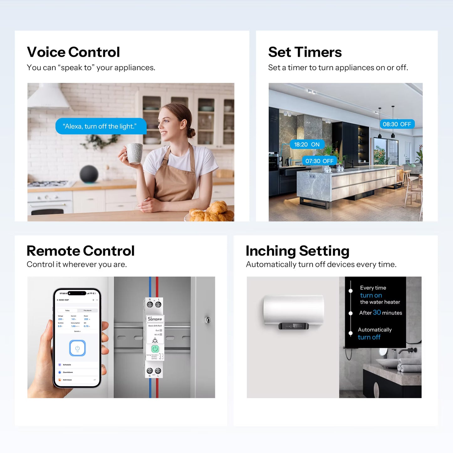 SONOFF Basic DIN Rail Matter Over WiFi Smart Switch | BASIC-1GSP
