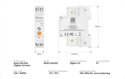 SONOFF Basic DIN Rail Zigbee Smart Switch | BASIC-ZB1GSP