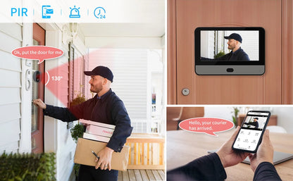 Smart Peephole Camera with 4.3" Display