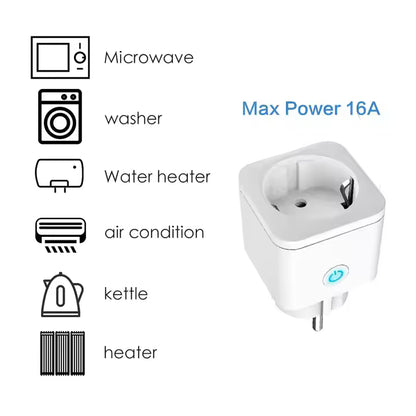 TUYA 16A Wi-Fi Smart Plug with Energy Monitoring