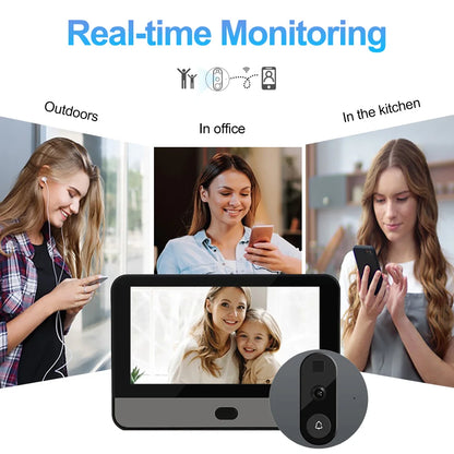 Smart Peephole Camera with 4.3" Display