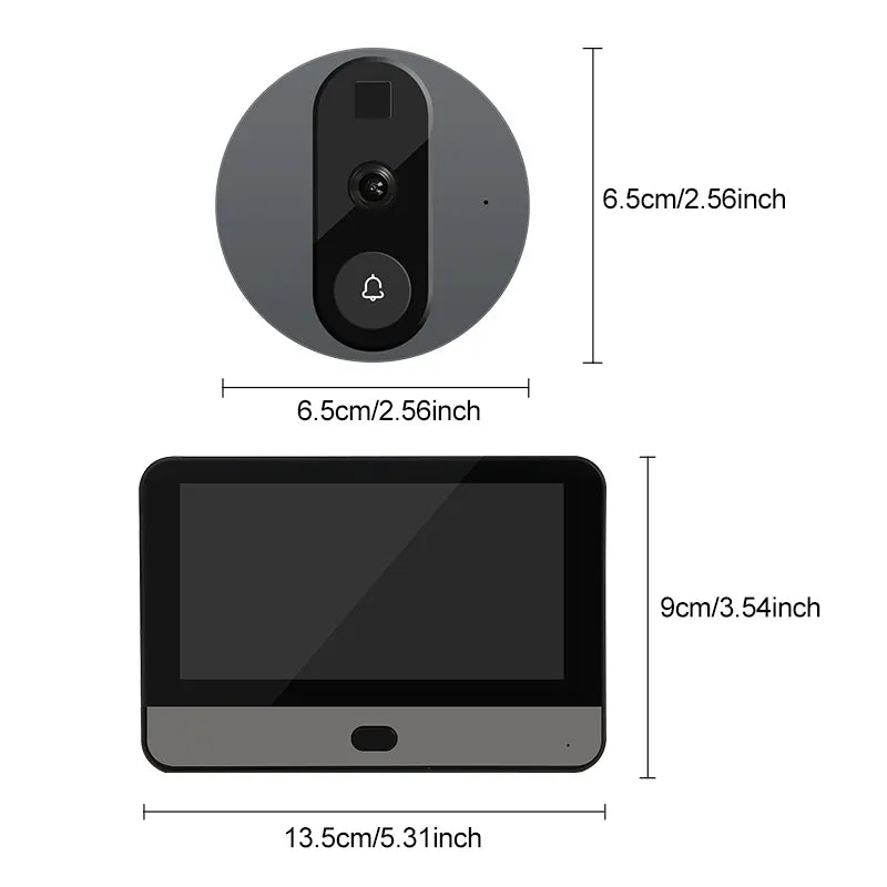 Smart Peephole Camera with 4.3" Display