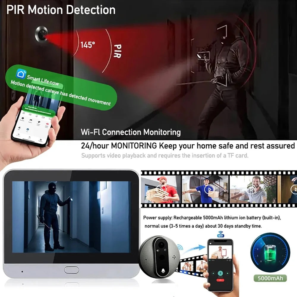 Smart Peephole Camera with 4.3" Display | D-S5