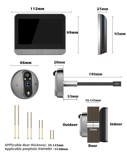 Smart Peephole Camera with 4.3" Display | D-S5
