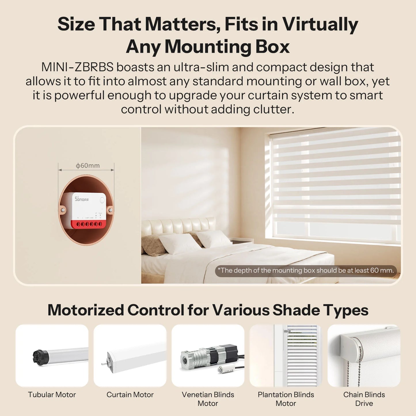 SONOFF Zigbee Smart Roller Shutter Switch | MINI-ZBRBS