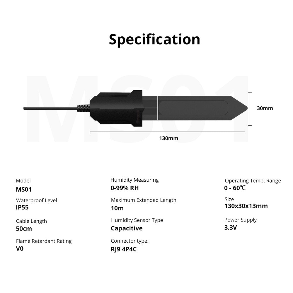 SONOFF MS01 - Smart Soil Moisture Sensor