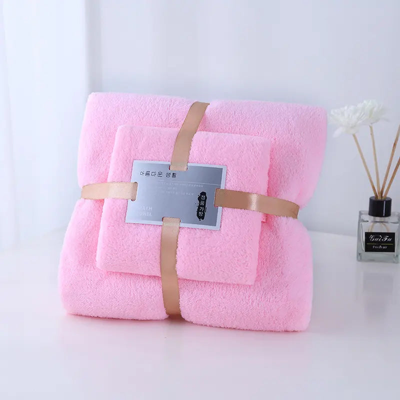 2pcs Set Microfiber Towel