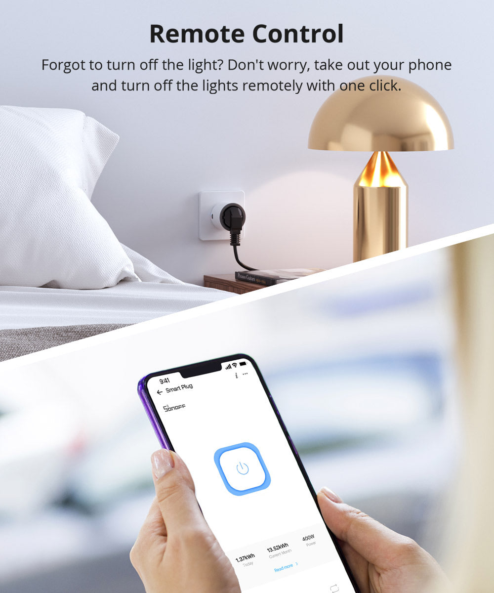 SONOFF S60 iPlug Wi-Fi Smart Plug with Power Monitoring