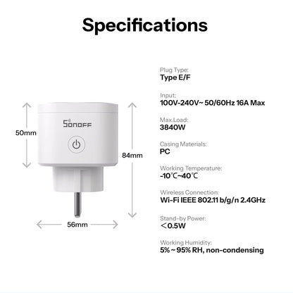 SONOFF iPlug Gen2 S61s Matter Over WiFi Smart Plug | S61STPF