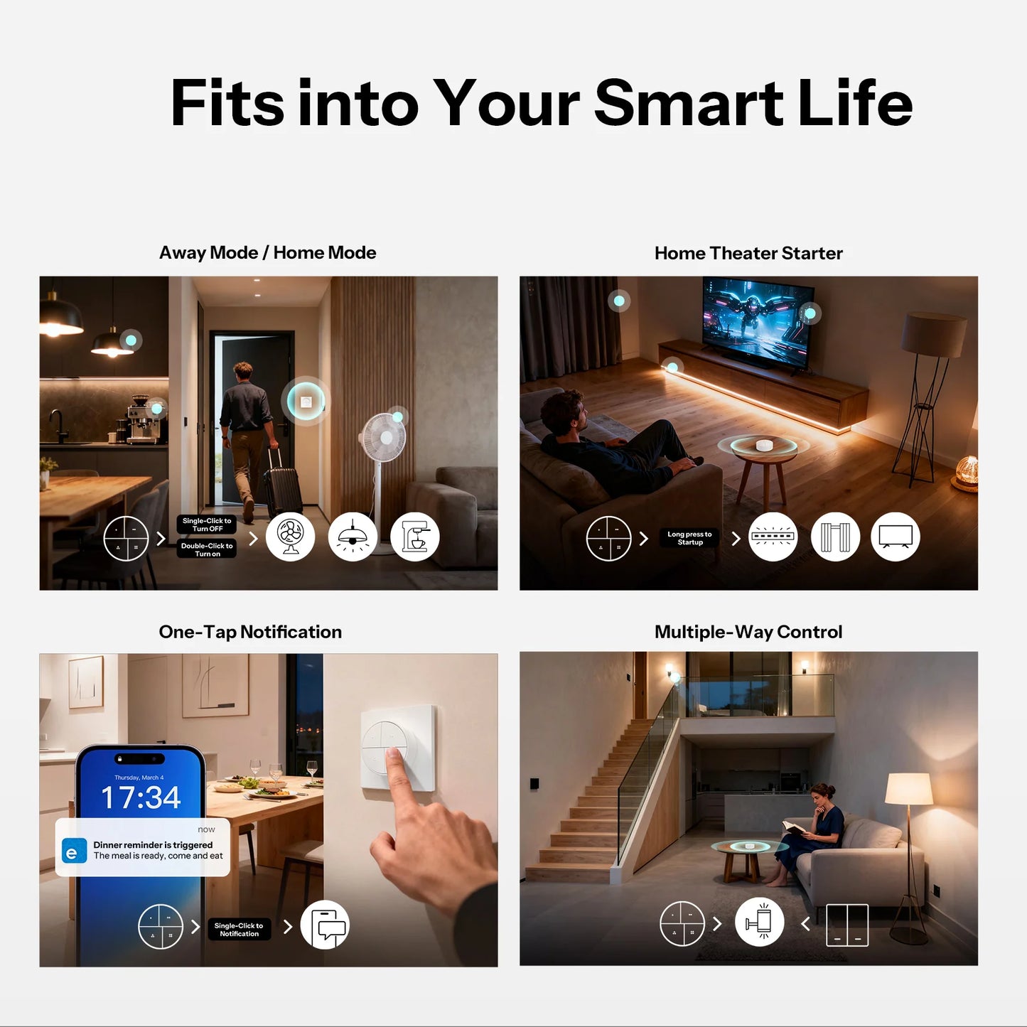 SONOFF Orb 4-In-1 Zigbee Smart Scene Button | SNZB-01M