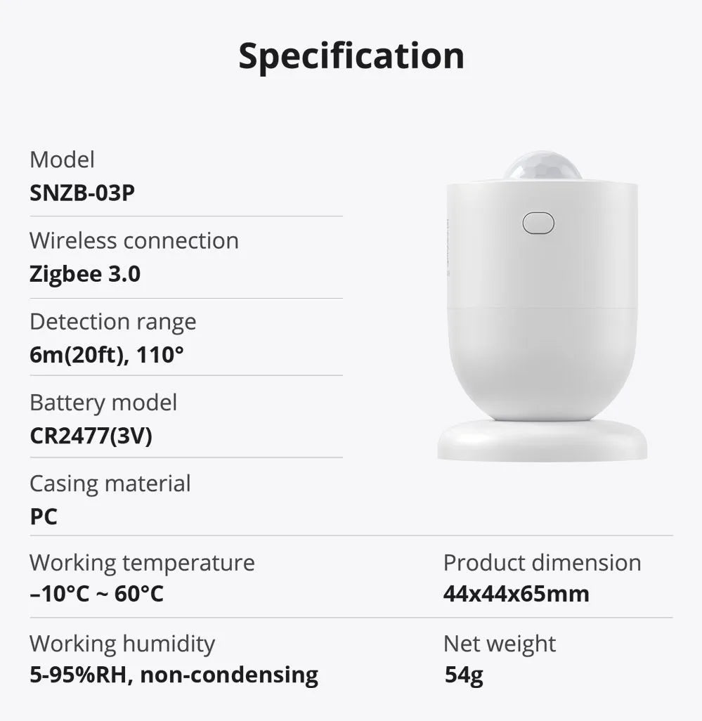 SONOFF Zigbee Motion Sensor | SNZB-03P