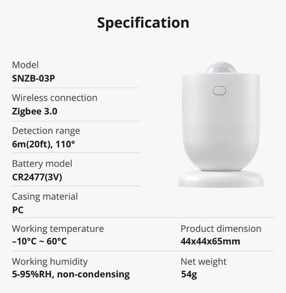 SONOFF Zigbee Motion Sensor | SNZB-03P