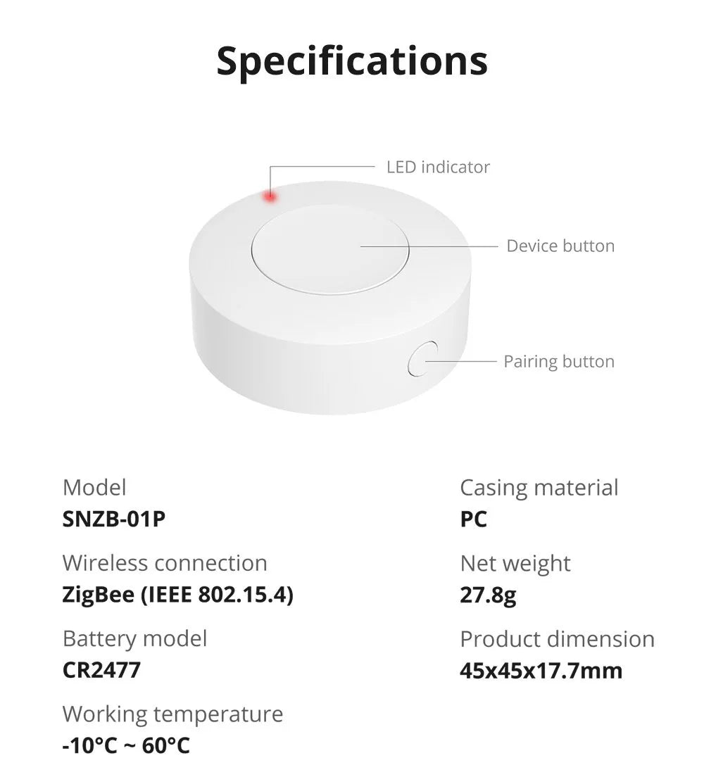 SONOFF Zigbee Wireless Switch | SNZB-01P