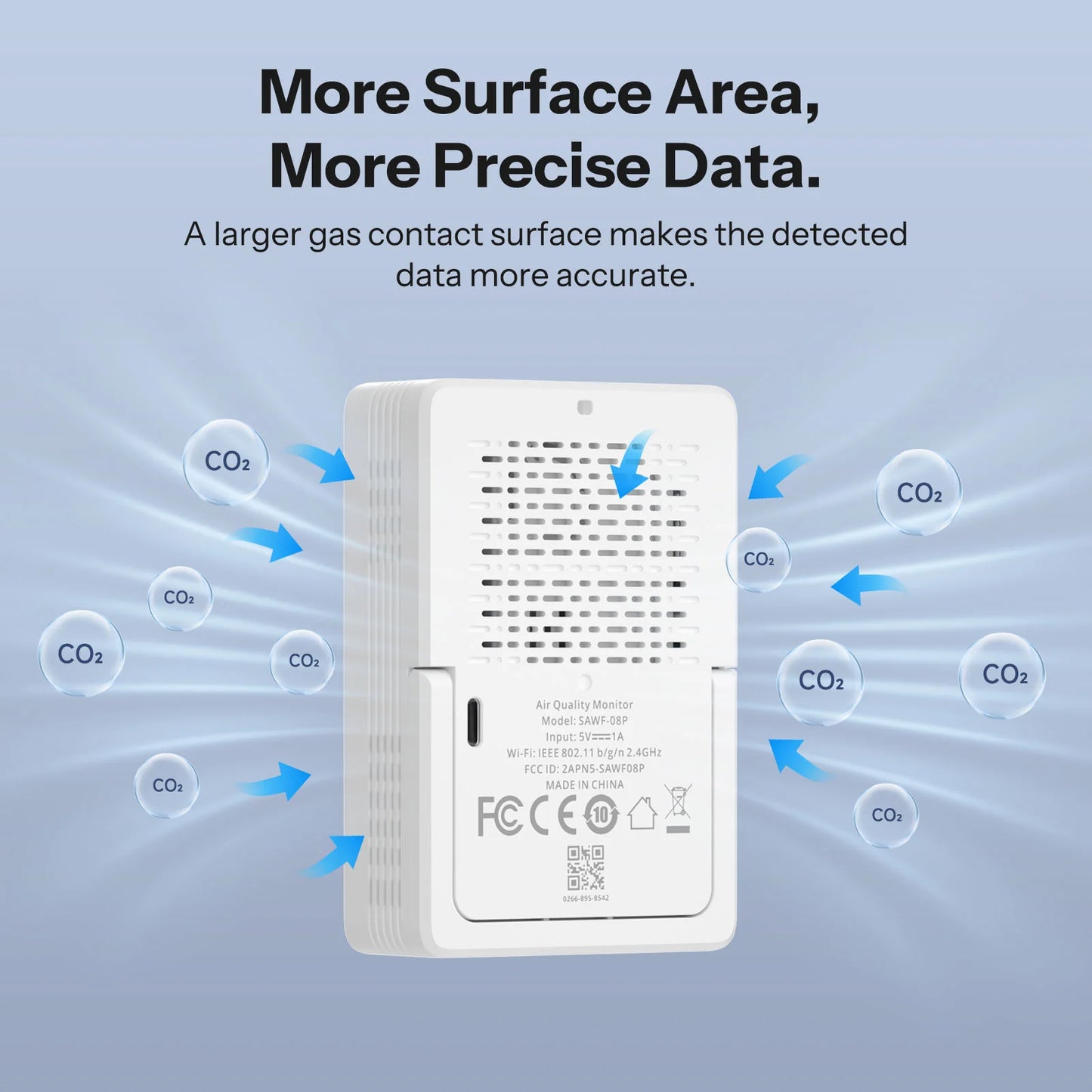 SONOFF AirGuard CO2 Matter Over Wi-Fi Air Quality Monitor | SAWF-08P