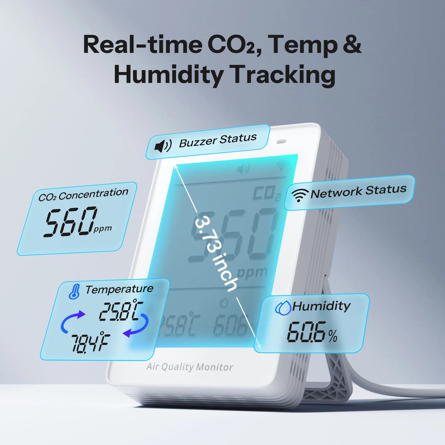 SONOFF AirGuard CO2 Matter Over Wi-Fi Air Quality Monitor | SAWF-08P