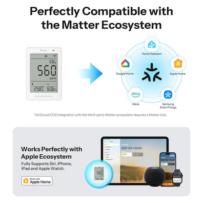 SONOFF AirGuard CO2 Matter Over Wi-Fi Air Quality Monitor | SAWF-08P