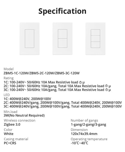 SONOFF SwitchMan Zigbee Smart Wall Switch | ZBM5