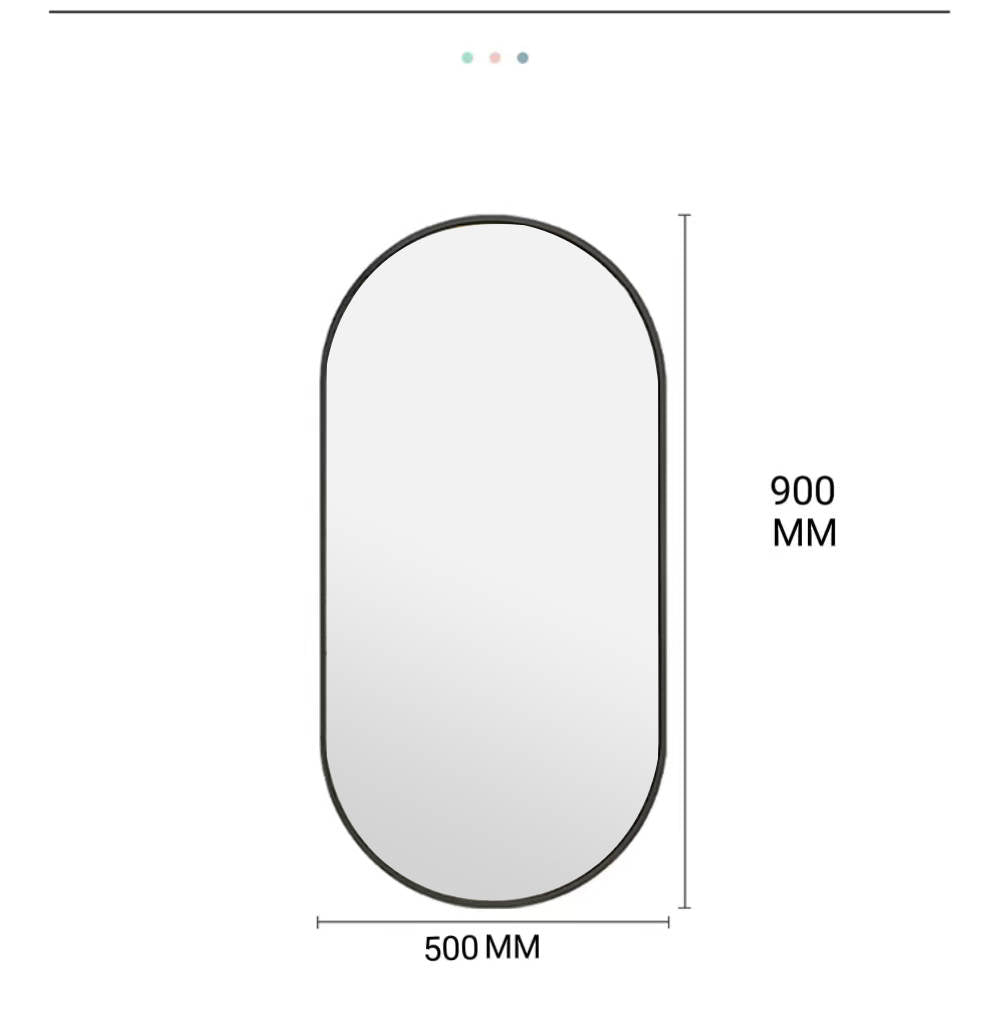 Oval Mirror 50x90 cm