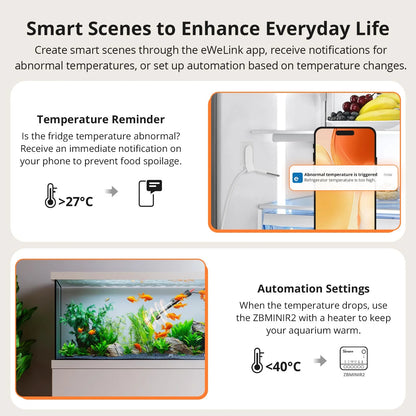 SONOFF SNZB-02LD IP65 Zigbee LCD Smart Thermometer (Probe Version)