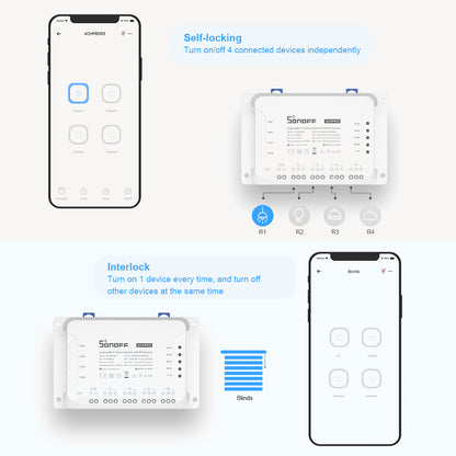 SONOFF 4CH PRO R3 4-gang Wi-Fi Smart Switch with RF Control