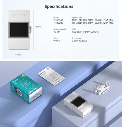 SONOFF TH Elite 20A Smart Temperature and Humidity Monitoring Switch