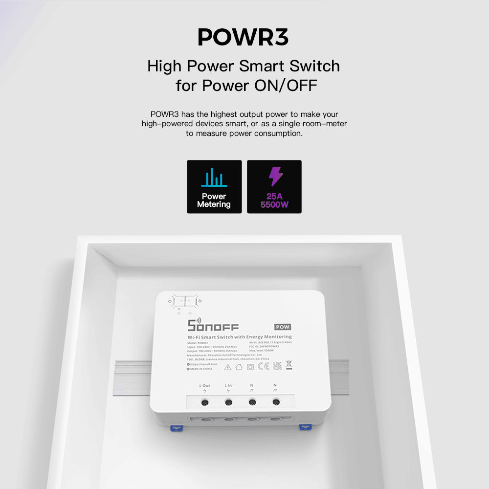 SONOFF POWR3 High Power Smart Switch