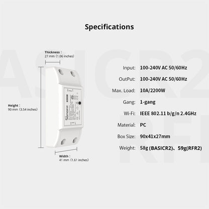 SONOFF BASICR2 WiFi Wireless Smart Switch