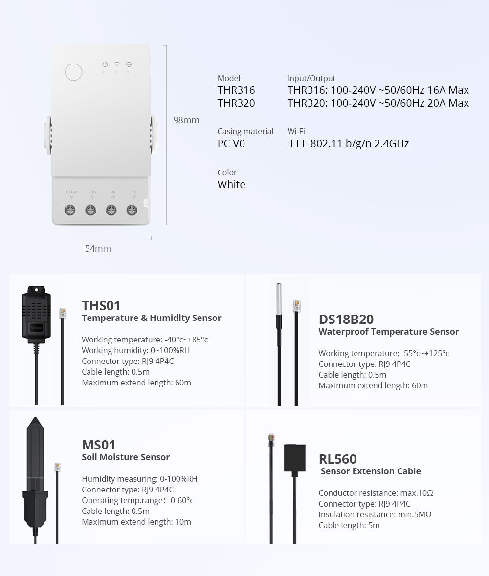 SONOFF TH Origin Smart Temp & Humi Monitoring Switch