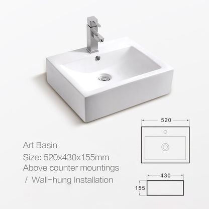 Overcounter Washbasin 520*430*155mm